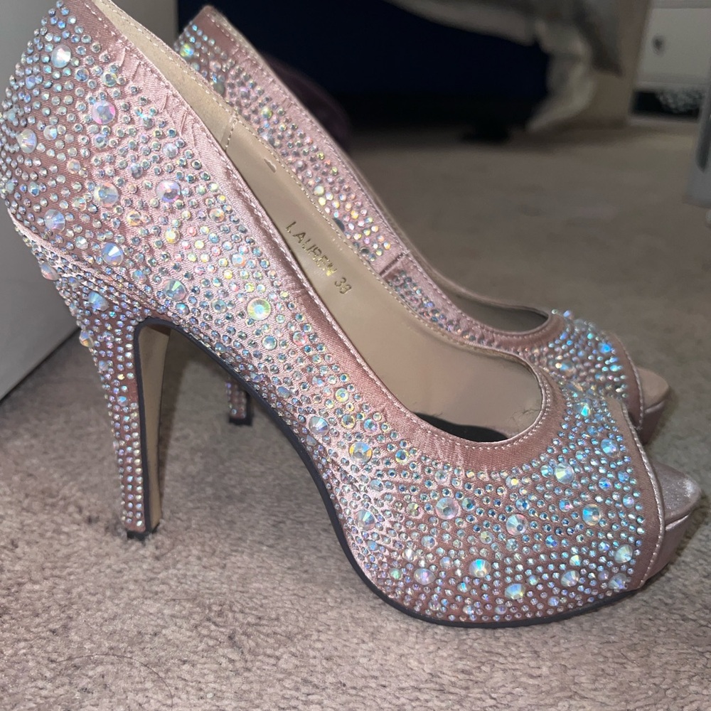 PERFECT FOR PROM/WEDDING Ladies Gold with multi colored rhinestones.